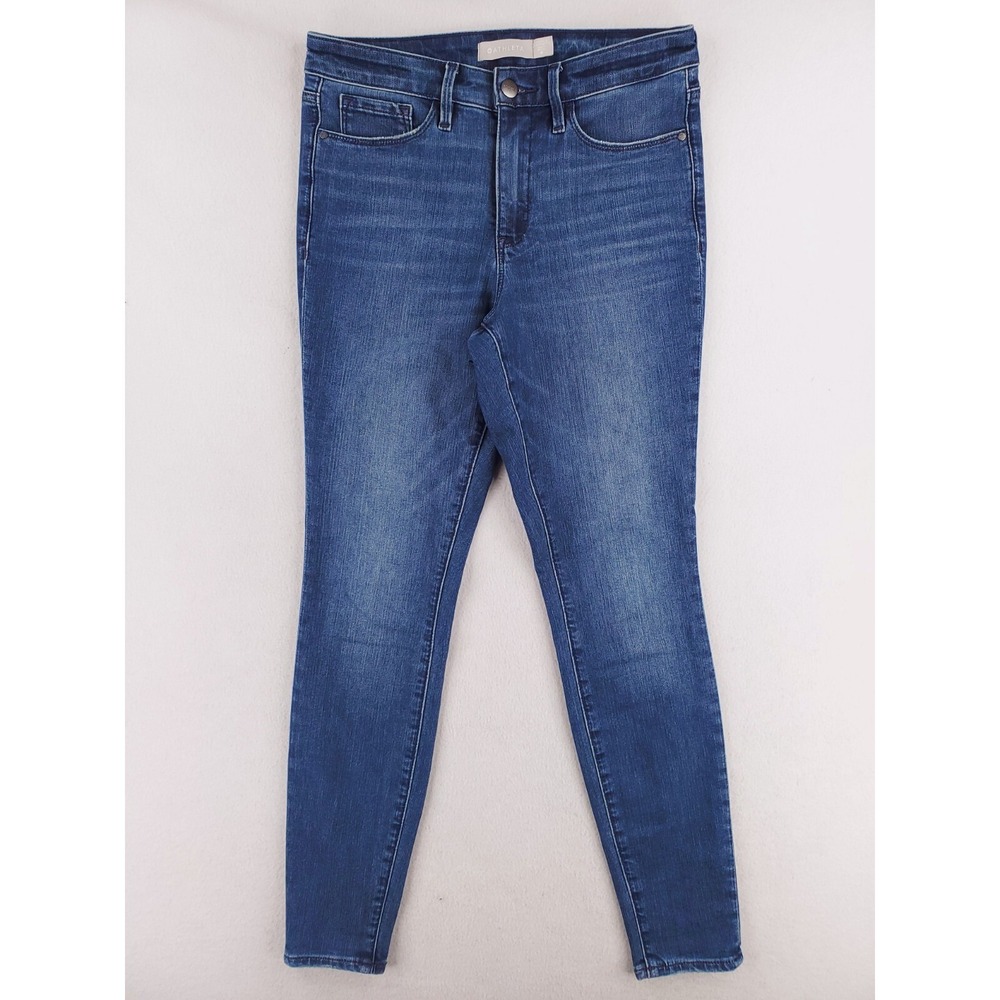 Athleta Jeans Womens 6 Sculptek Ultra Skinny Pants Stretch Denim Medium Wash Mid